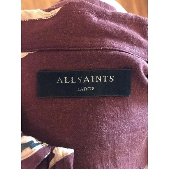 All Saints silk Button up - Picture 3 of 5